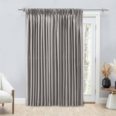 RICARDO Ricardo Grasscloth 2-Way Pinch Pleated with Back Tabs Patio Curtain Panel 04706-80-484-10